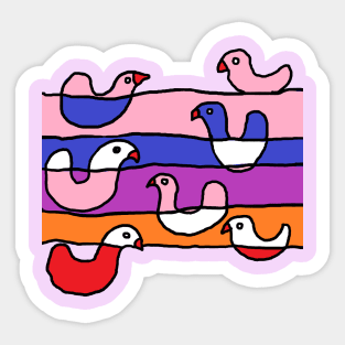 Duck pattern Sticker